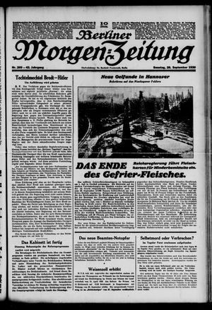 Berliner Morgen-Zeitung vom 28.09.1930