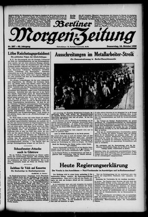 Berliner Morgen-Zeitung vom 16.10.1930