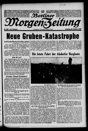 Berliner Morgen-Zeitung vom 26.10.1930