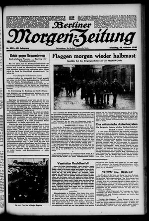 Berliner Morgen-Zeitung vom 28.10.1930