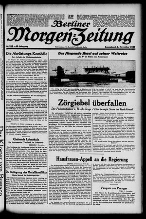 Berliner Morgen-Zeitung vom 08.11.1930