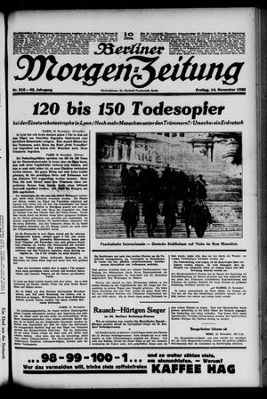 Berliner Morgen-Zeitung vom 14.11.1930