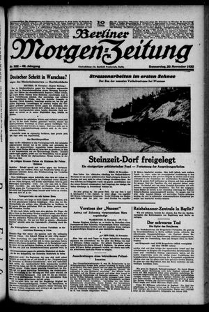 Berliner Morgen-Zeitung vom 20.11.1930