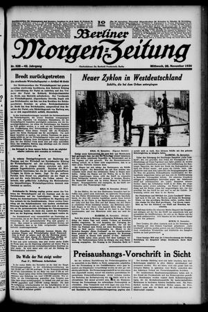 Berliner Morgen-Zeitung vom 26.11.1930