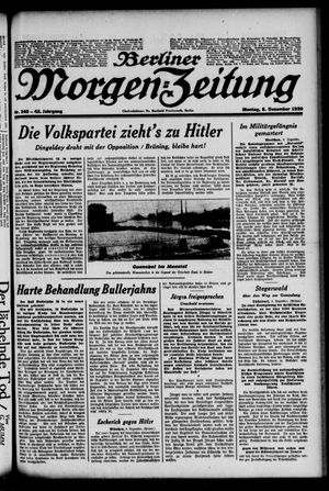 Berliner Morgen-Zeitung vom 08.12.1930