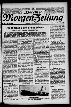 Berliner Morgen-Zeitung vom 12.12.1930