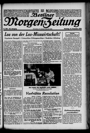 Berliner Morgen-Zeitung vom 14.12.1930