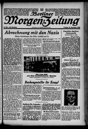 Berliner Morgen-Zeitung vom 19.12.1930