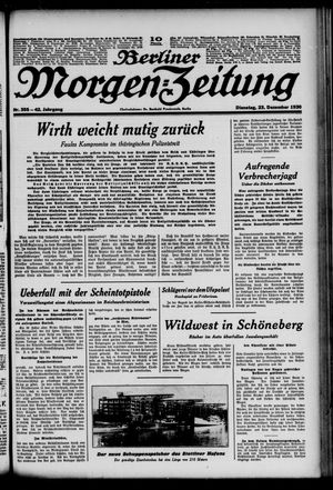 Berliner Morgen-Zeitung vom 23.12.1930