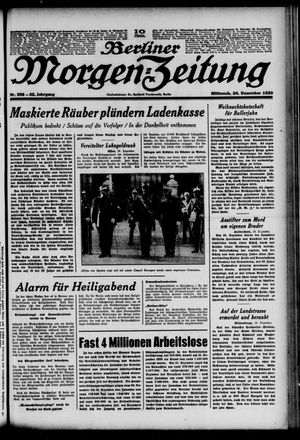Berliner Morgen-Zeitung vom 24.12.1930