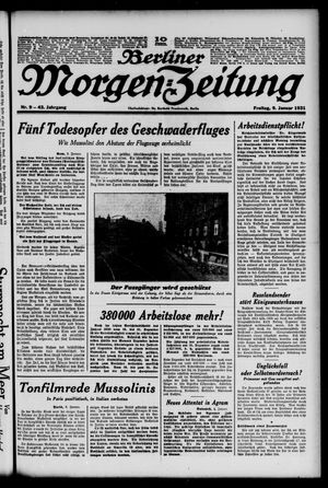Berliner Morgen-Zeitung vom 09.01.1931