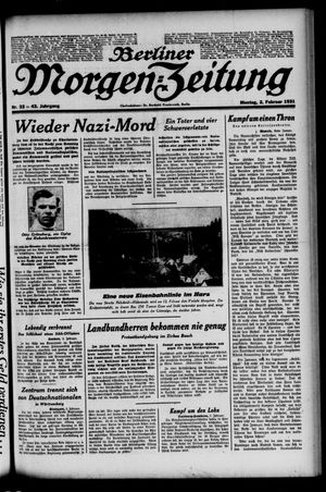 Berliner Morgen-Zeitung vom 02.02.1931