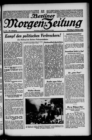 Berliner Morgen-Zeitung on Feb 3, 1931
