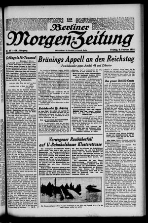 Berliner Morgen-Zeitung vom 06.02.1931