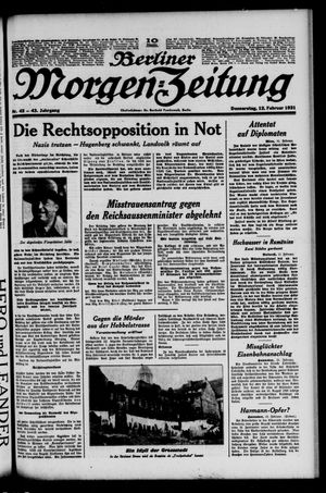 Berliner Morgen-Zeitung vom 12.02.1931