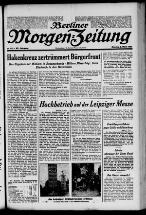 Berliner Morgen-Zeitung on Mar 2, 1931