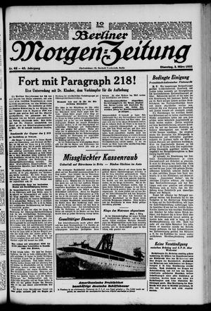 Berliner Morgen-Zeitung vom 03.03.1931
