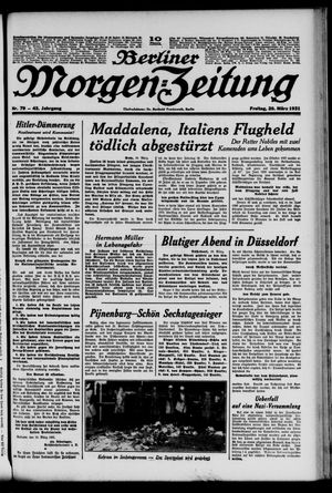Berliner Morgen-Zeitung vom 20.03.1931