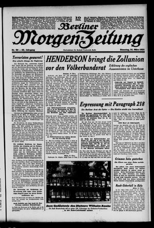 Berliner Morgen-Zeitung vom 31.03.1931