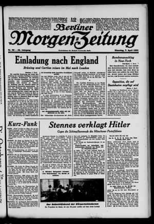 Berliner Morgen-Zeitung on Apr 7, 1931