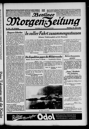 Berliner Morgen-Zeitung vom 12.04.1931