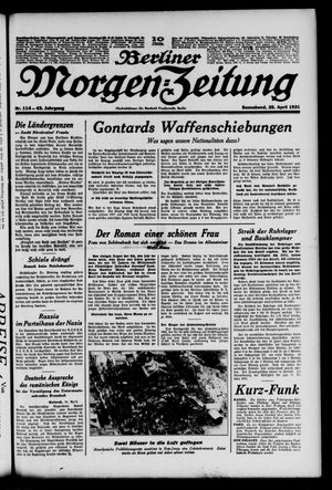 Berliner Morgen-Zeitung vom 25.04.1931