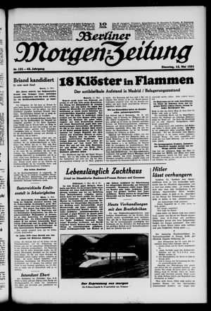 Berliner Morgen-Zeitung vom 12.05.1931