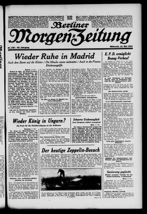 Berliner Morgen-Zeitung vom 13.05.1931