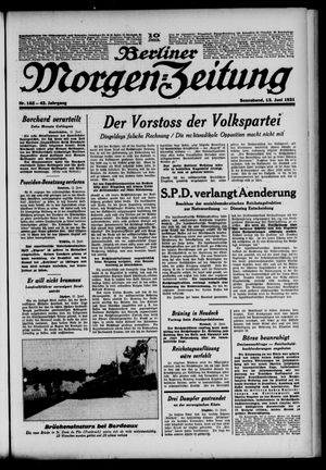 Berliner Morgen-Zeitung vom 13.06.1931