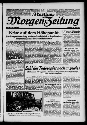 Berliner Morgen-Zeitung vom 16.06.1931