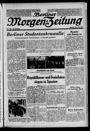 Berliner Morgen-Zeitung vom 29.06.1931