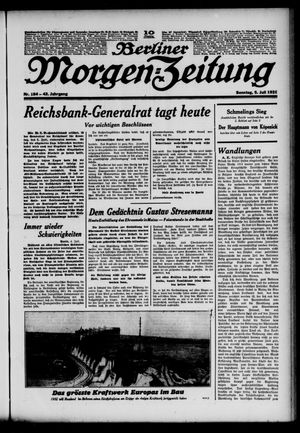 Berliner Morgen-Zeitung vom 05.07.1931