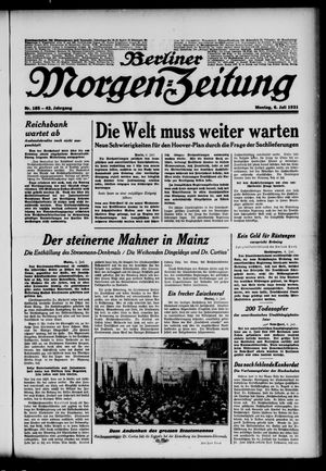 Berliner Morgen-Zeitung on Jul 6, 1931