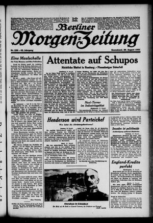 Berliner Morgen-Zeitung vom 29.08.1931