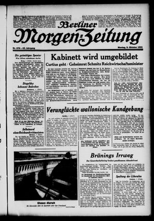 Berliner Morgen-Zeitung vom 05.10.1931