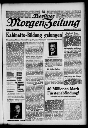 Berliner Morgen-Zeitung vom 10.10.1931