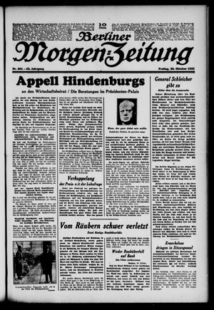 Berliner Morgen-Zeitung vom 30.10.1931