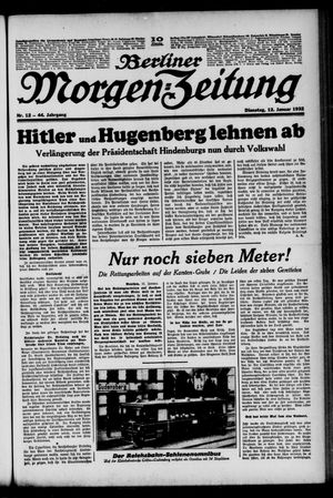 Berliner Morgen-Zeitung vom 12.01.1932