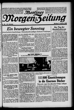 Berliner Morgen-Zeitung vom 08.02.1932