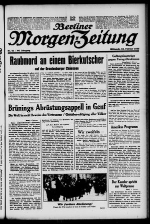 Berliner Morgen-Zeitung vom 10.02.1932
