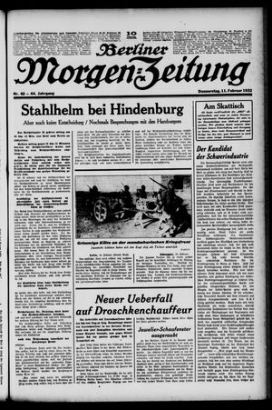 Berliner Morgen-Zeitung vom 11.02.1932
