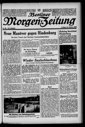 Berliner Morgen-Zeitung vom 12.02.1932