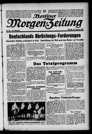 Berliner Morgen-Zeitung on Feb 19, 1932