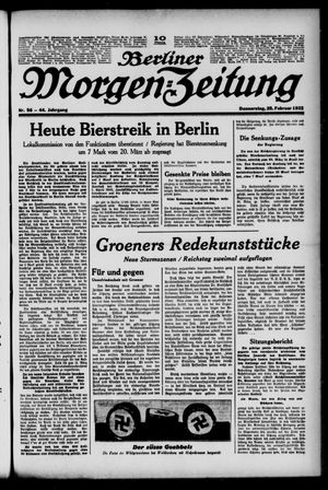 Berliner Morgen-Zeitung vom 25.02.1932
