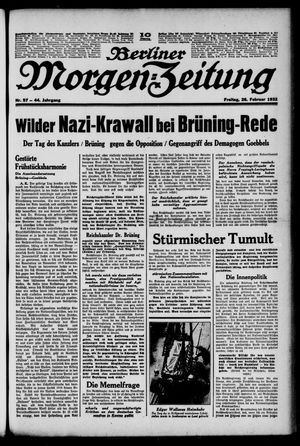 Berliner Morgen-Zeitung vom 26.02.1932