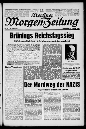 Berliner Morgen-Zeitung vom 27.02.1932