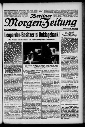 Berliner Morgen-Zeitung vom 16.03.1932