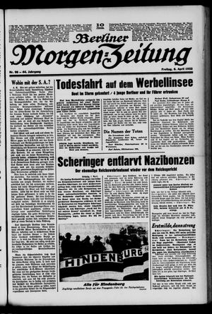 Berliner Morgen-Zeitung vom 08.04.1932