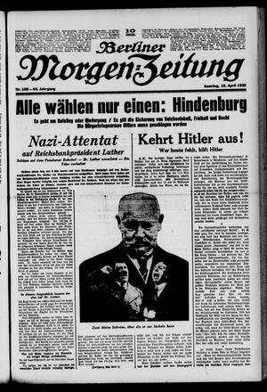 Berliner Morgen-Zeitung vom 10.04.1932