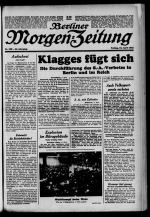 Berliner Morgen-Zeitung vom 15.04.1932